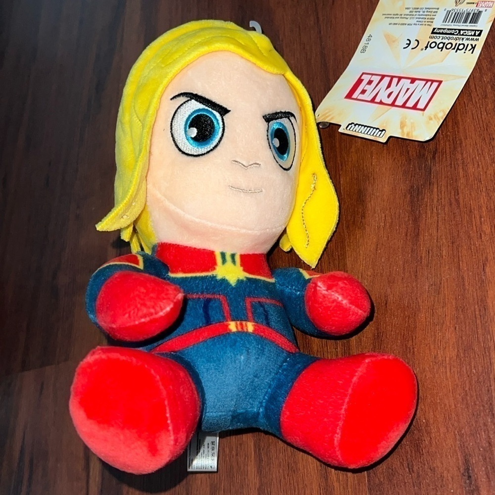 Captain Marvel Stuffy unisex Marvel red blue superheroes stuffed animal